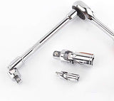 3PCS Universal Joint Socket Set, Chrome Vanadium Steel Swivel Socket Adapter Set, 1/4IN, 3/8IN, 1/2IN Drive Universal Joint Set