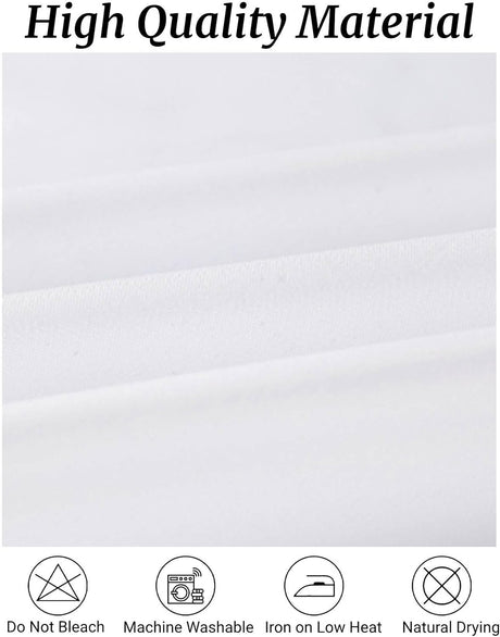 6 Pack Rectangle Tablecloth, 90x156 Inch, Stain Resistant and Wrinkle Polyester Table Cloth, Fabric Table Cover for Kitchen Dining, Wedding, Party, Holiday Dinner-White