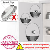 Universal Pot Lid Organizer for Cabinet - Upgraded Patented  6 Pack Pan Lids Organizers Inside Door Wall Mount Pots Top Storage Rack Holder Kitchen, Fits 6" to 13" (Black)