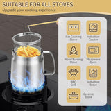 119oz 304 Stainless Steel Deep Fryer Pot with Basket & Strainer, Large Capacity Bacon Grease Container for Kitchen,Frying, Cooking, Camping,Oil Filter Container - Dishwasher Safe (119oz/3.5L/3.7Qt)