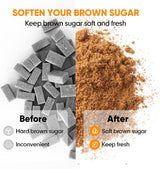 Brown Sugar Container Airtight, 2 Quart Brown Sugar Keeper Storage Container with Spoon