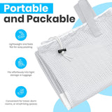 Large Mesh Laundry Bags - 2-Pack Heavy Duty with Handles & Drawstring - Machine Washable Net Laundry Sacks for College Dorm, Camp, Travel, Bedding & Clothes Storage (White)