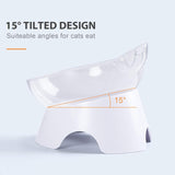 Anti Spill Tilted Cat Food Bowls, Whisker Fatigue Elevated Bowls Set for Cat and Puppy, Pet Bowl Holds About 1 Cup of Pet Food