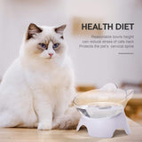 Anti Spill Tilted Cat Food Bowls, Whisker Fatigue Elevated Bowls Set for Cat and Puppy, Pet Bowl Holds About 1 Cup of Pet Food