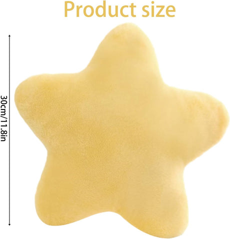 Cute Pillow Cushion Decorative Nursery Stuffed Throw Pillows Yellow Pink Sofa Pillow Cushion Star Plush Pillow Kids Boys Girls Adults Car Home Chair Floor Bed Gift Reading Nook TV