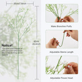 10Pcs Artificial Baby Breath Flowers White with Long Stem, Real Touch Silk Gypsophila Bouquets Bulk for Wedding, DIY Floral Arrangements, Home & Office Decor, Party Centerpieces, White