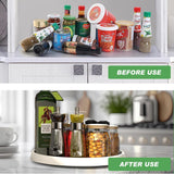 Lazy Susan Turntable Non-Skid Spice Turntable Rack 12-Inch Pantry Storage Organizers for Cabinet Kitchen Fridge Bathroom Countertop Organizing