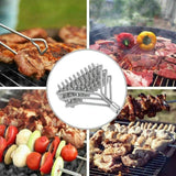 2 Pack BBQ Grill Brush, 18 inch BBQ Accessories, BBQ Cleaning Brush Safe Bristle Free BBQ Brush,100% Rust-Proof Stainless Steel- BBQ Grill Cleaner for Gas, Charcoal, Smoker, Porcelain, Infrared Grill