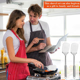 Stainless Steel Spatulas Set,  Silver Slotted Turner, Solid Turner, Heavy Duty Sturdy Kitchen Spatula High Heat Resistant, Ideal Cookware for Fish,Eggs,Pancakes, Dishwasher Safe, Easy to Clean