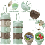 2 PCS 4 Layers Baby Milk Powder Dispenser, Milk Powder Pots,Food Storage Tank, Candy Storage Tank, Formula Dispenser Portable Milk Powder Formula Dispenser Container Pot Box Milk Cans Snack Storage