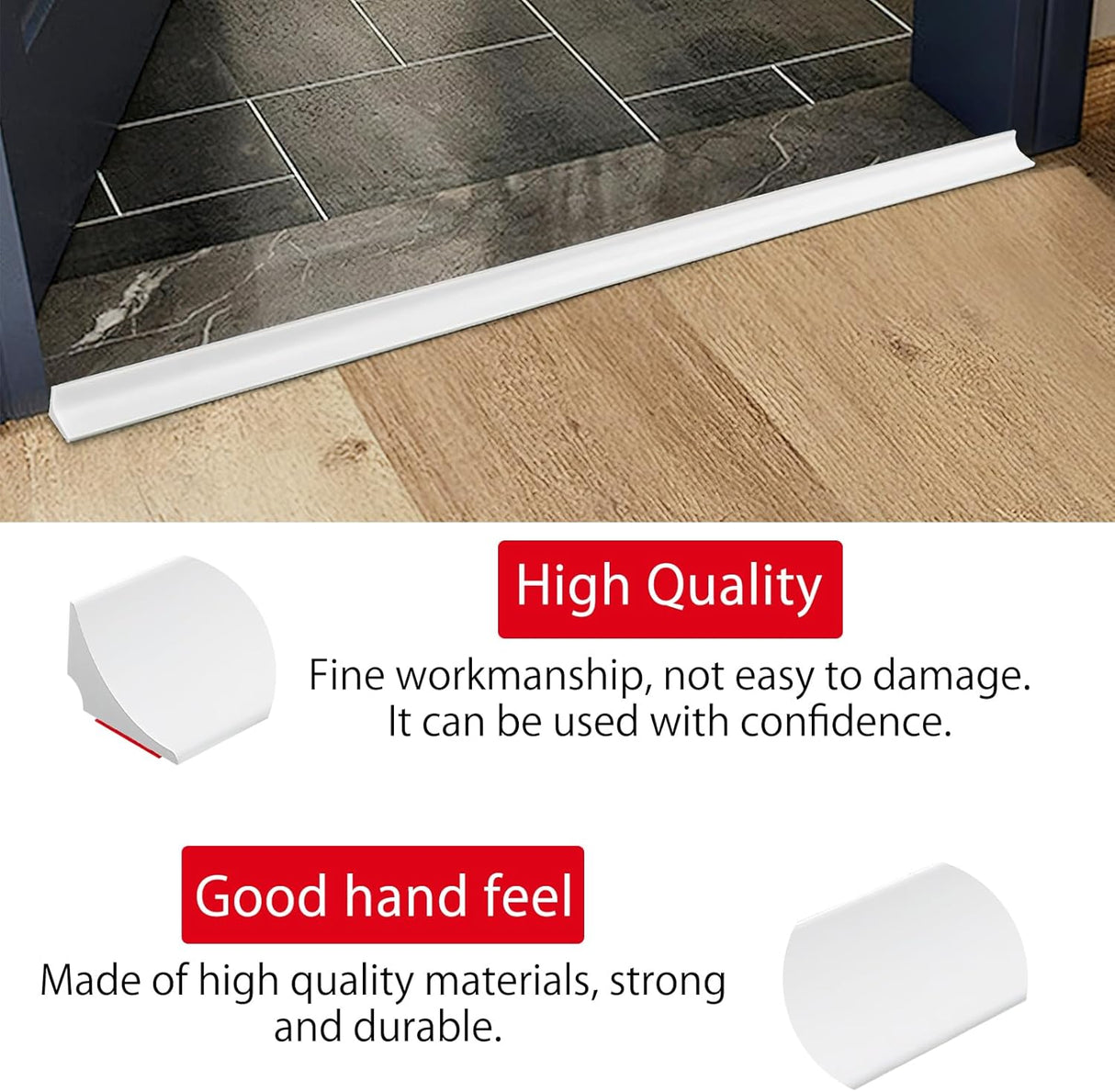 98 Inch Water Barrier for Sink,Silicone Shower Water Barrier Threshold Water Dam Self Adhesive Sealant Strip Bottom Seal Strip Corner Shower Water Guard for Bathroom Floor Bathtub Kitchen Countertop