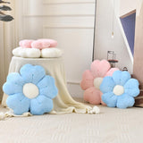 Flower Pillow, Flower Shaped Pillow Decorative Throw Pillows for Bed Couch, Cute Daisy Pillow Dorm Decor Floor Seating Cushion (Pink, 19.6 Inches)