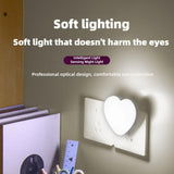 Love Heart Night Lights Plug into Wall - Heart Shape Nursery Nightlight with Light Sensors, Cute Soft LED Nightlight with Soft Warm Light for Bedroom, Nursery, Bathroom, Hallway (White)