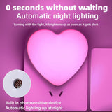 Love Heart Night Lights Plug into Wall - Heart Shape Nursery Nightlight with Light Sensors, Cute Soft LED Nightlight with Soft Warm Light for Bedroom, Nursery, Bathroom, Hallway (White)