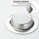 Kitchen Sink Strainer Stainless Steel,  Kitchen Sink Drain Strainer, Sink Strainers for Kitchen Sinks with Large Wide Rim 4.5" Diameter (2 Pack)
