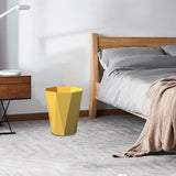Polygon Small Trash Can,Bathroom Garbage Container, Office Organizer Plastic Wastebasket Rubbish Bin Paper Basket for Bathrooms, Kitchens,Laundry Room, Offices, Kids Rooms ﻿ (Yellow)