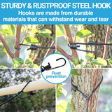 Retractable Travel Clothesline - Glow in The Dark Portable Clothes Line - 7.5ft/2.2m Camping Clotheslines for Outside, Hotel Room or Cruise - Laundry Line, Clothes Drying Line, Clothing Line Outdoor