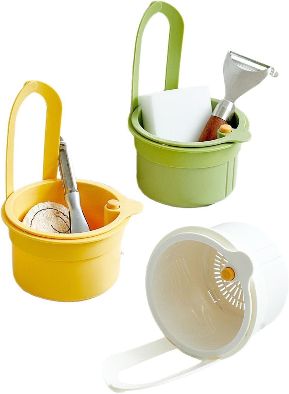 Kitchen Sink Strainer Basket, Faucet Hanging Filter Basket, 2025 Kitchen Sink Food Waste Catcher Faucet Hanging, Sink Trash Catcher for Garbage Leftovers (Green)