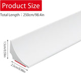 98 Inch Water Barrier for Sink,Silicone Shower Water Barrier Threshold Water Dam Self Adhesive Sealant Strip Bottom Seal Strip Corner Shower Water Guard for Bathroom Floor Bathtub Kitchen Countertop