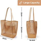 Oversized Beach Tote Bag, Semi Mesh Tote Bag Foldable MAX 35L Laundry Tote Bag For Beach Picnic Laundry Vacation