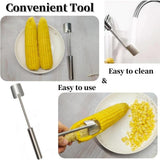 Corn Peeler and Cob Remover Tool, Fast and Safe Kitchen Utensil, Easy Clean Design