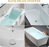 2 Pcs Bathroom Pop Up Sink Drain Stopper 66 mm Bathroom Sink Stopper, Pop-Up Click Clack Plug, Solid Brass Chrome Plated Plug, Suitable for Kitchen Bathroom Wash Basin
