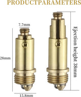 2 Pcs Bathroom Pop Up Sink Drain Stopper 66 mm Bathroom Sink Stopper, Pop-Up Click Clack Plug, Solid Brass Chrome Plated Plug, Suitable for Kitchen Bathroom Wash Basin