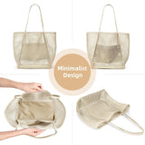 Oversized Beach Tote Bag, Semi Mesh Tote Bag Foldable MAX 35L Laundry Tote Bag For Beach Picnic Laundry Vacation