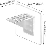 12Pcs Punch Free Shelf Support Peg，Self Adhesive Support Shelf Bracket，Strong Load Bearing for Shelves Kitchen Cabinet Book Closet,Solid Shelf Bearing 15kg