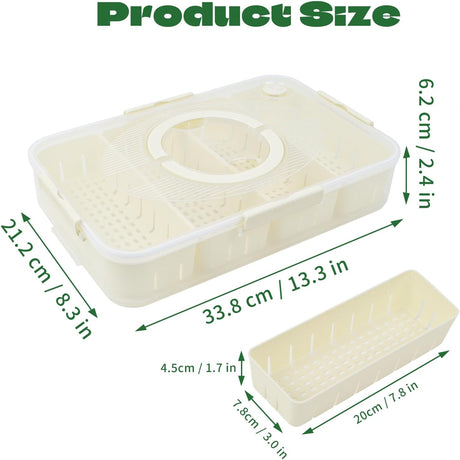 Snack Box Container,Dishwasher Safe Fruit Snack Containers,2 Pack Divided Serving Tray with Lid for Veggie Candy Snackle Charcuterie Plastic Boxes for Travel and Picnic（4 Compartments）