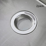 Kitchen Sink Strainer Stainless Steel,  Kitchen Sink Drain Strainer, Sink Strainers for Kitchen Sinks with Large Wide Rim 4.5" Diameter (2 Pack)