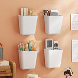 4 Piece Kitchen Cabinet Door Storage Box,Self Adhesive Wall Mounted Storage Box,Wardrobe/Bathroom/Refrigerator Small Items Organizer Storage Box