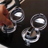 6 Pack Stove Knob Covers for Children Safety, Grey Stove Knob Safety Covers Kitchen Stove Gas Knob Covers, Easy to Install Toddler Baby Proof Kitchen Safety Guard for Home Kitchen