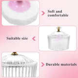 5Pcs Dusting Powder Container with Puff, 3.4 Inch Acrylic Body Containers Large Soft Puff Loose Reusable Applicator for Women Baby Face Makeup White-1 -