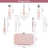 Premium Nail Care Set - 7-in-1 - Professional Nail Clippers - Scissors - Pedicure Set - Stainless Steel - Nail File and Nail Care Tools - Comes with a Luxury Travel Case - Portable Nail Care Set - Gift for Women