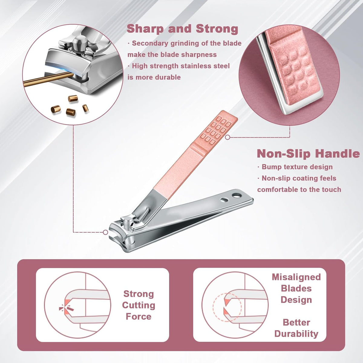 Premium Nail Care Set - 7-in-1 - Professional Nail Clippers - Scissors - Pedicure Set - Stainless Steel - Nail File and Nail Care Tools - Comes with a Luxury Travel Case - Portable Nail Care Set - Gift for Women