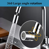 Faucet spray head for kitchen and sink taps - 360° swivel dual-function sprayer - 80-degree swivel tap spout with wide angle - Extended sprayer for taps - Splash-proof spray head for kitchen tap spouts