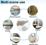 2-pack shower drain hair catchers with strong suction cups, silicone sink strainer protector, shower drain cover, hair stopper, sink strainer for bathroom, bathtub, kitchen sink (white + grey)