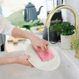 Dishwashing sponges, 12 natural cellulose cleaning sponges, anti-scratch kitchen sponges for washing dishes, home, cookware, bathroom