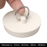 Set of 4 drain stoppers - sink stoppers - rubber drain plugs and kitchen sink stoppers with hanging ring - Suitable for bathtubs and bathrooms (4 sizes)