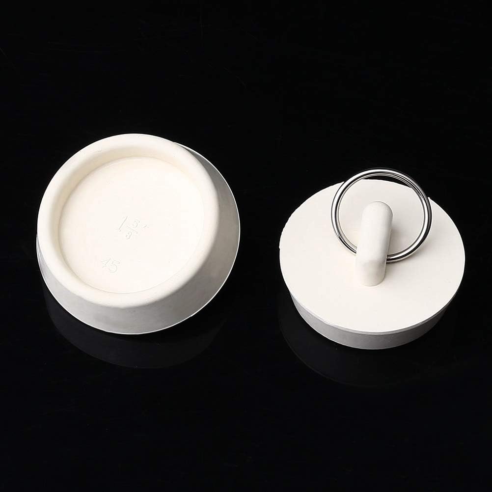Set of 4 drain stoppers - sink stoppers - rubber drain plugs and kitchen sink stoppers with hanging ring - Suitable for bathtubs and bathrooms (4 sizes)