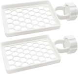 Set of two hangers, sponsor and sink organizer - drainage rack with clips - suitable for kitchens and bathrooms - reusable and removable - for holding soap and sponges - easy to install and adjust