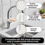 Set of two hangers, sponsor and sink organizer - drainage rack with clips - suitable for kitchens and bathrooms - reusable and removable - for holding soap and sponges - easy to install and adjust