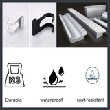 Suction hooks without drilling for hanging bath sponges, towels and razor holders for the bathroom, office, kitchen utensil holder, bathroom, kitchen knives - 4-pack - black.