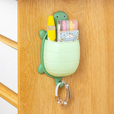 Nice hanging bathroom storage basket with hooks - Wall-mounted plastic box without drilling - Storage box for toiletries/cosmetics - Space-saving organizer for home - Environmentally friendly