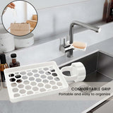 Set of two hangers, sponsor and sink organizer - drainage rack with clips - suitable for kitchens and bathrooms - reusable and removable - for holding soap and sponges - easy to install and adjust