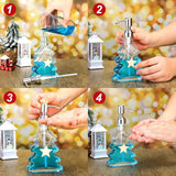 Soap Dispenser - Christmas Tree Shape - Glass - with Stainless Steel Pump - Christmas Decoration - Lotion Pump Bottle - Hand Soap Dispenser - Empty Pump - Suitable for Bathroom and Kitchen