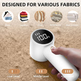 Lint Remover - Lint Remover for Cotton Fabrics - Rechargeable Lint Remover - Electric Portable Sweater Shaver - 3 Speed Settings - LED Digital Display - Removes lint from clothing, furniture, sweaters, couches and blankets.