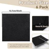 Biaungdo 6 Pack 5 Inch Sqaure Charcoal Filter Replacements, Black Kitchen Compost Bin Filters for Countertop Square Carbon Filter Bin Pail Replacement