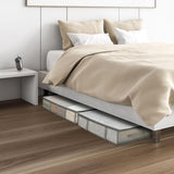 4 Packs Under Bed Storage Containers Bins, Humid-Proof Plastic Underbed Storage Bins, Closet Organizers and Clothes Storage Bags, Under the Bed Blanket Storage with Handles for Clothes,Bedroom
